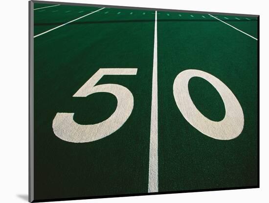 50-Yard Line of Football Field-Joseph Sohm-Mounted Photographic Print