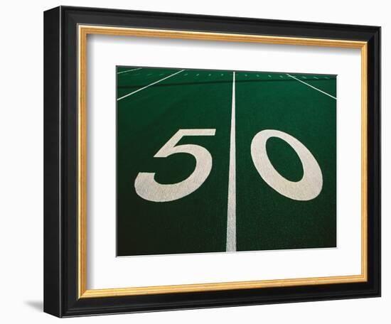 50-Yard Line of Football Field-Joseph Sohm-Framed Photographic Print