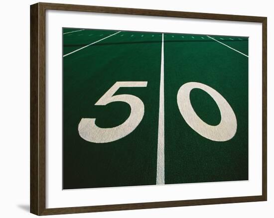 50-Yard Line of Football Field-Joseph Sohm-Framed Photographic Print