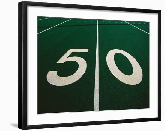 50-Yard Line of Football Field-Joseph Sohm-Framed Photographic Print