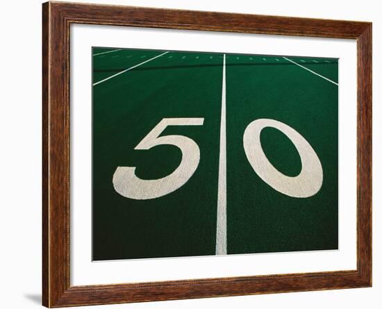 50-Yard Line of Football Field-Joseph Sohm-Framed Photographic Print