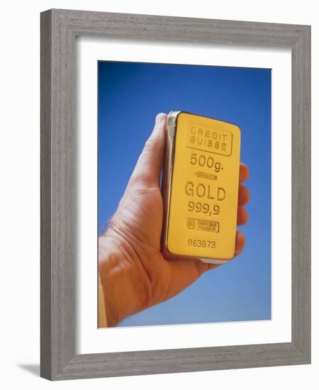 500g Ingot of Pure Gold-Tony Craddock-Framed Photographic Print