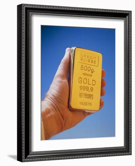 500g Ingot of Pure Gold-Tony Craddock-Framed Photographic Print