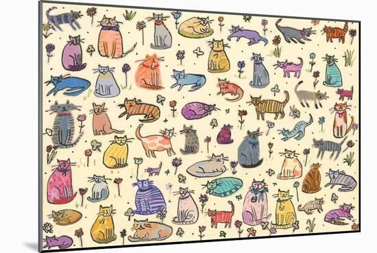 52 Cats, 2017-Sarah Battle-Mounted Giclee Print