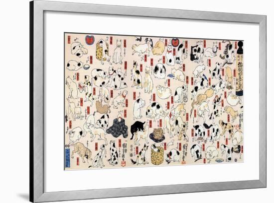 53 Stations of the Tokaido-Kuniyoshi Utagawa-Framed Art Print