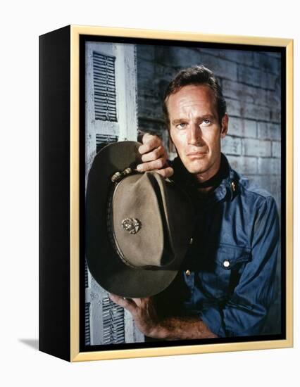 55 DAYS IN PEKING, 1963 directed by NICOLAS RAY with Charlton Heston (photo)-null-Framed Stretched Canvas