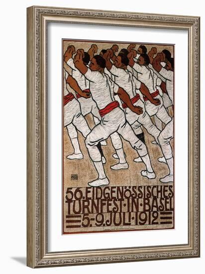 56th Federal Gymnastics Festival in Basel, 1912-Eduard Renggli the Younger-Framed Giclee Print