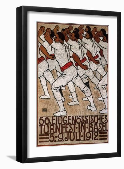 56th Federal Gymnastics Festival in Basel, 1912-Eduard Renggli the Younger-Framed Giclee Print