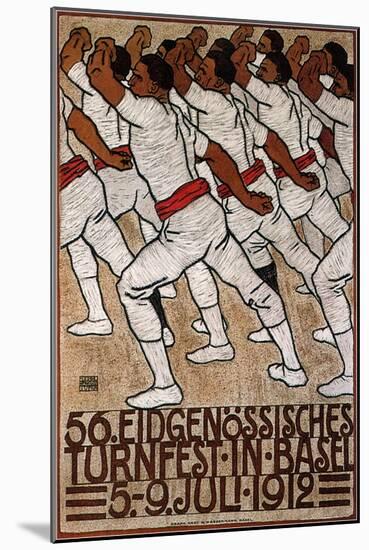 56th Federal Gymnastics Festival in Basel, 1912-Eduard Renggli the Younger-Mounted Giclee Print