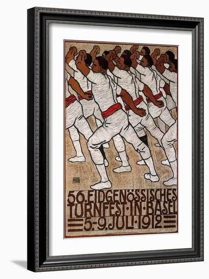 56th Federal Gymnastics Festival in Basel, 1912-Eduard Renggli the Younger-Framed Giclee Print