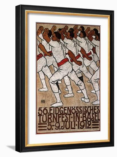 56th Federal Gymnastics Festival in Basel, 1912-Eduard Renggli the Younger-Framed Giclee Print