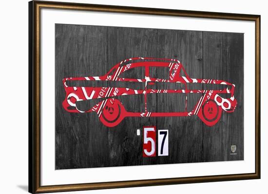 57 Chevy License Plate Art-Design Turnpike-Framed Giclee Print