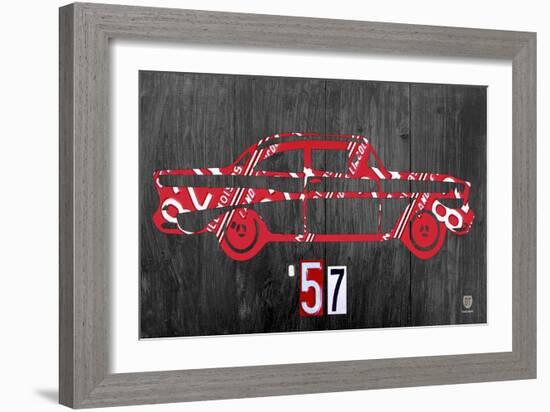 57 Chevy License Plate Art-Design Turnpike-Framed Giclee Print