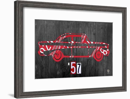 57 Chevy License Plate Art-Design Turnpike-Framed Giclee Print