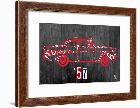 57 Chevy License Plate Art-Design Turnpike-Framed Giclee Print