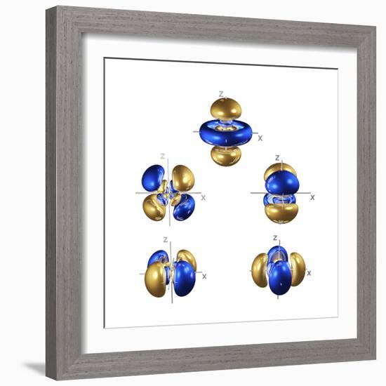 5d Electron Orbitals-Dr. Mark J.-Framed Premium Photographic Print