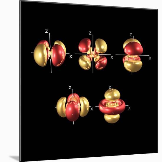 5d Electron Orbitals-Dr. Mark J.-Mounted Premium Photographic Print