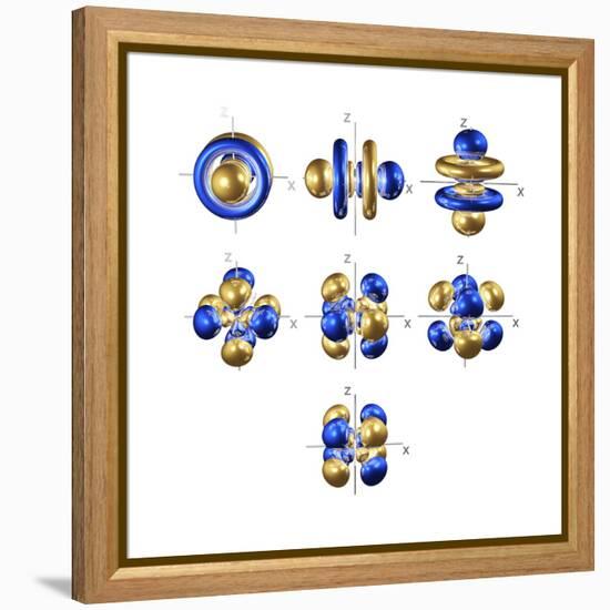 5f Electron Orbitals, Cubic Set-Dr. Mark J.-Framed Premier Image Canvas