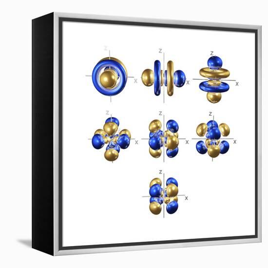 5f Electron Orbitals, Cubic Set-Dr. Mark J.-Framed Premier Image Canvas