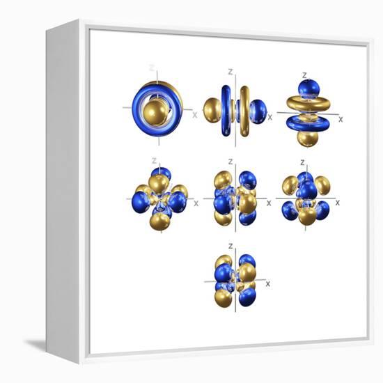 5f Electron Orbitals, Cubic Set-Dr. Mark J.-Framed Premier Image Canvas