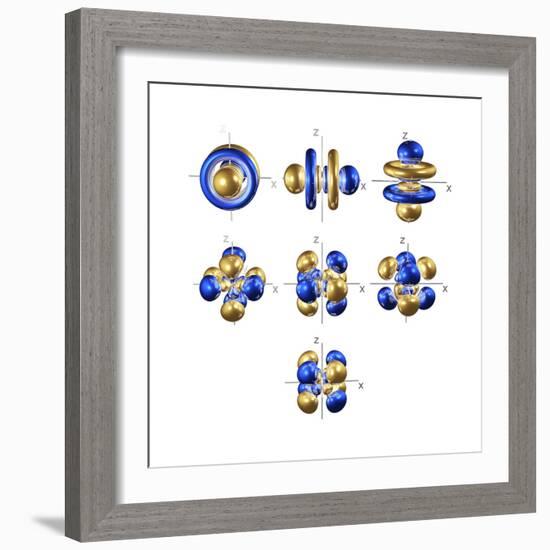 5f Electron Orbitals, Cubic Set-Dr. Mark J.-Framed Premium Photographic Print