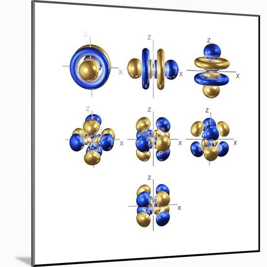 5f Electron Orbitals, Cubic Set-Dr. Mark J.-Mounted Premium Photographic Print