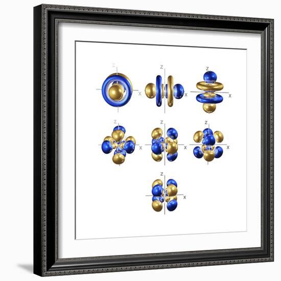 5f Electron Orbitals, Cubic Set-Dr. Mark J.-Framed Premium Photographic Print