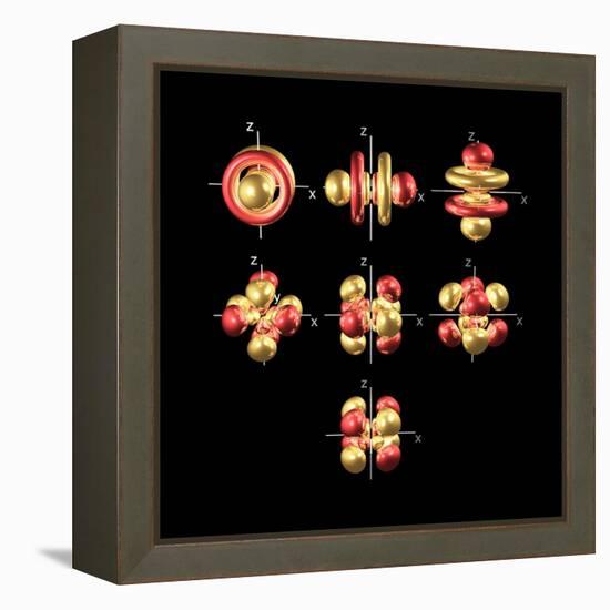 5f Electron Orbitals, Cubic Set-Dr. Mark J.-Framed Premier Image Canvas