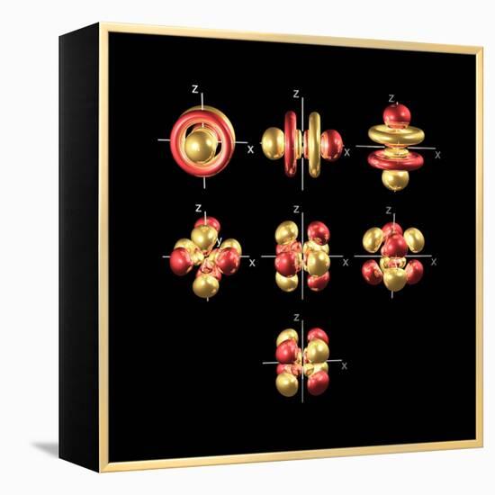 5f Electron Orbitals, Cubic Set-Dr. Mark J.-Framed Premier Image Canvas