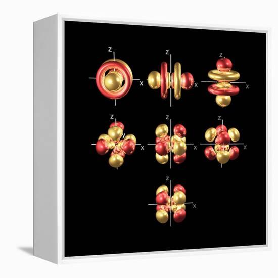 5f Electron Orbitals, Cubic Set-Dr. Mark J.-Framed Premier Image Canvas