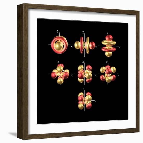 5f Electron Orbitals, Cubic Set-Dr. Mark J.-Framed Premium Photographic Print