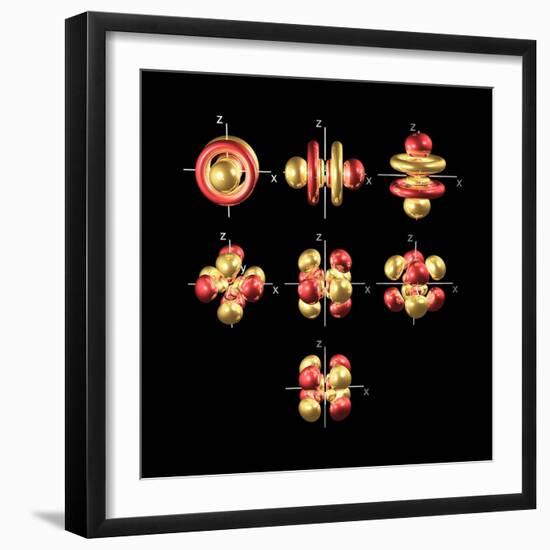 5f Electron Orbitals, Cubic Set-Dr. Mark J.-Framed Premium Photographic Print