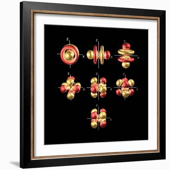 5f Electron Orbitals, Cubic Set-Dr. Mark J.-Framed Premium Photographic Print