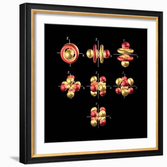 5f Electron Orbitals, Cubic Set-Dr. Mark J.-Framed Premium Photographic Print