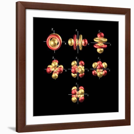 5f Electron Orbitals, Cubic Set-Dr. Mark J.-Framed Photographic Print