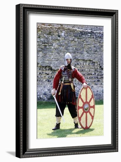 5th Century Romano British Warrior, Re-Enactment-null-Framed Giclee Print