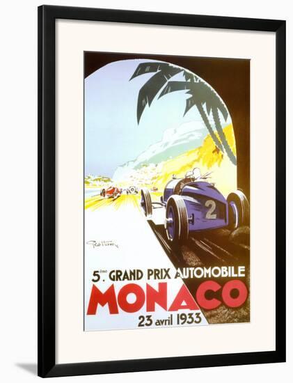 5th Grand Prix Automobile, Monaco, 1933-Geo Ham-Framed Art Print
