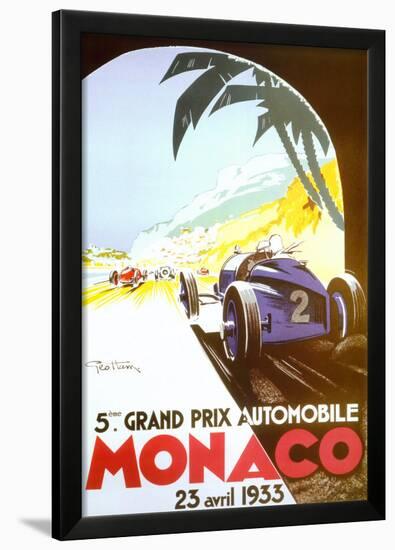 5th Grand Prix Automobile, Monaco, 1933-Geo Ham-Framed Art Print