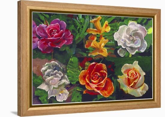 6 Flowers-Howie Green-Framed Premier Image Canvas