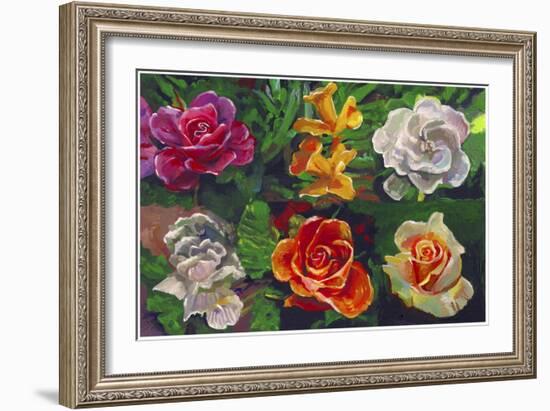 6 Flowers-Howie Green-Framed Giclee Print
