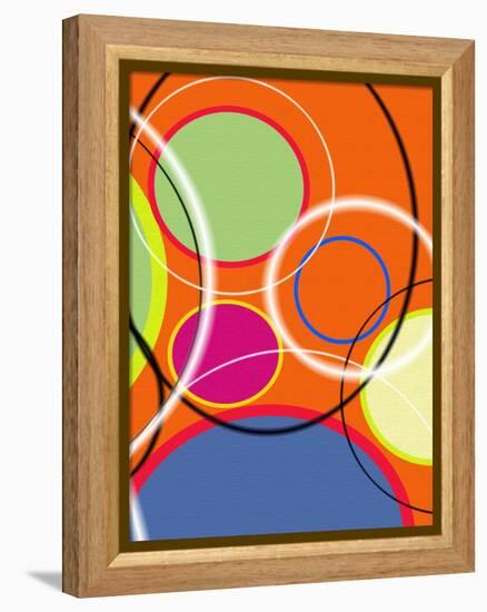 6 of 6 Abstract Art Retro Funk-Ricki Mountain-Framed Stretched Canvas