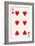 6 of Hearts from a deck of Goodall & Son Ltd. playing cards, c1940-Unknown-Framed Giclee Print