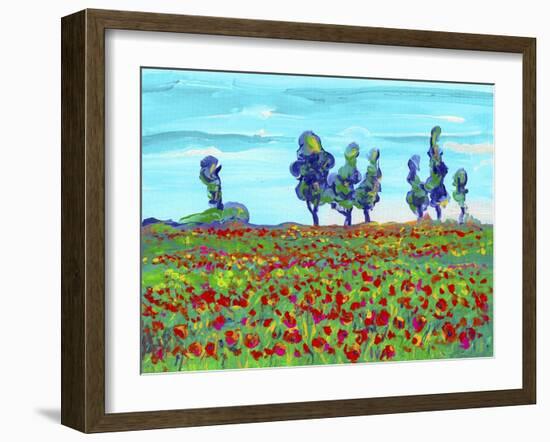 6 Poppy Field-Howie Green-Framed Giclee Print