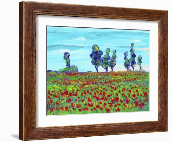 6 Poppy Field-Howie Green-Framed Giclee Print