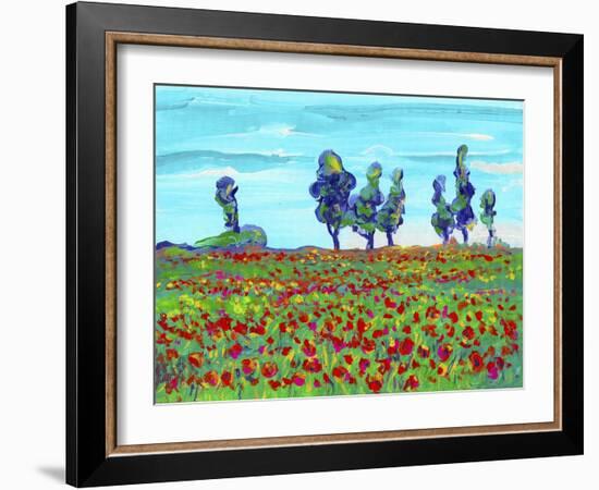 6 Poppy Field-Howie Green-Framed Giclee Print