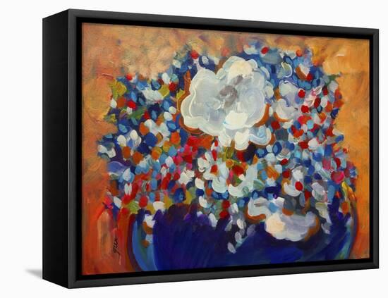 6 White Flowers-Howie Green-Framed Premier Image Canvas