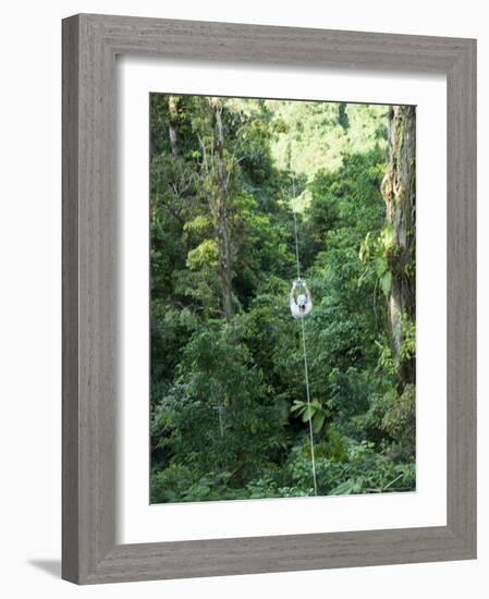 600 Metre Zip Line at the Top of the Sky Tram at Arenal Volcano, Costa Rica, Central America-R H Productions-Framed Photographic Print