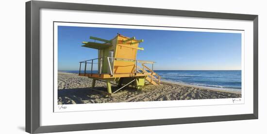 69th St Beach-John Gynell-Framed Giclee Print