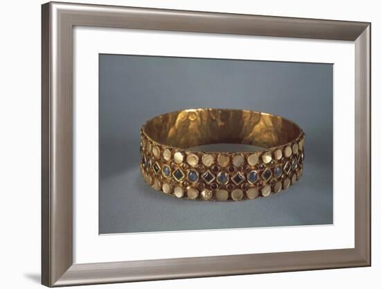 6th-7th Century Votive Crown in Gold, Gems and Mother-Of-Pearl, Belonged to Queen Theodelinda-null-Framed Giclee Print