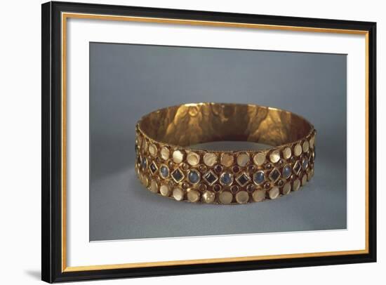 6th-7th Century Votive Crown in Gold, Gems and Mother-Of-Pearl, Belonged to Queen Theodelinda-null-Framed Giclee Print